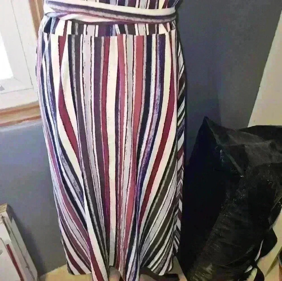 Alex Marie Womans Striped Wrap Dress Size L - Picture 7 of 12